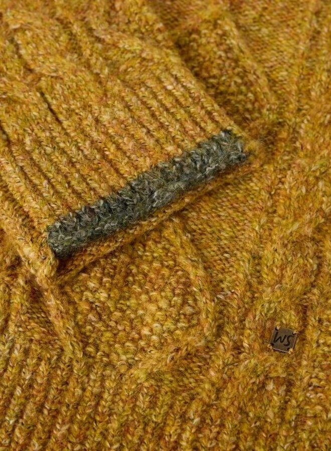 Tricot White Stuff Ashford câblé jaune