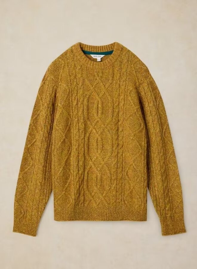 Tricot White Stuff Ashford câblé jaune