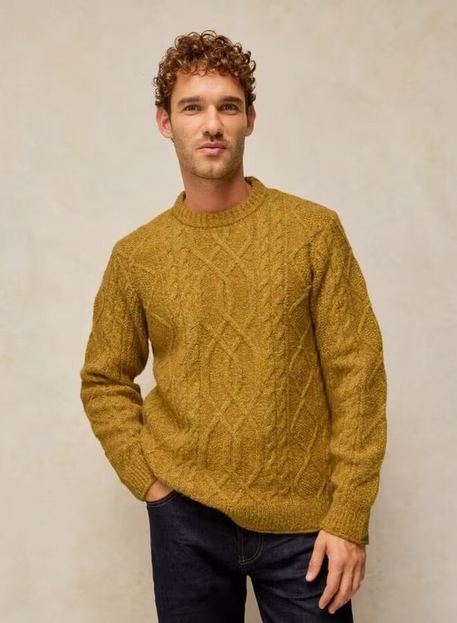 Tricot White Stuff Ashford câblé jaune