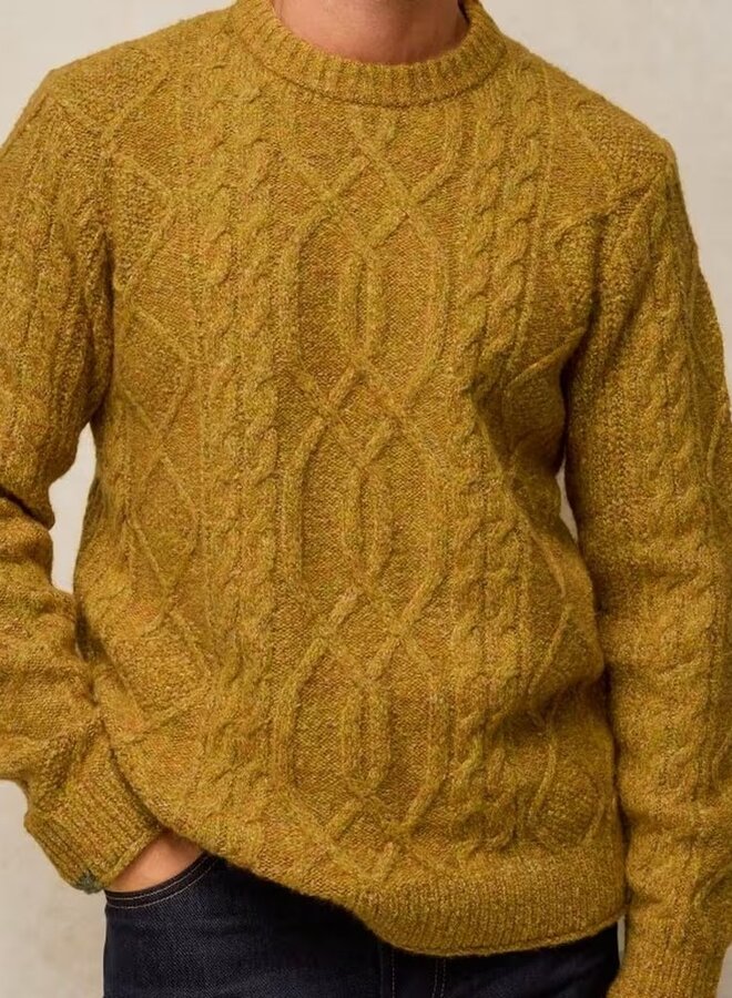 Tricot White Stuff Ashford câblé jaune
