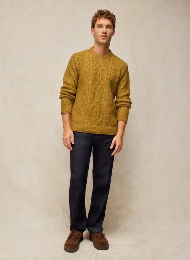 Tricot White Stuff Ashford câblé jaune