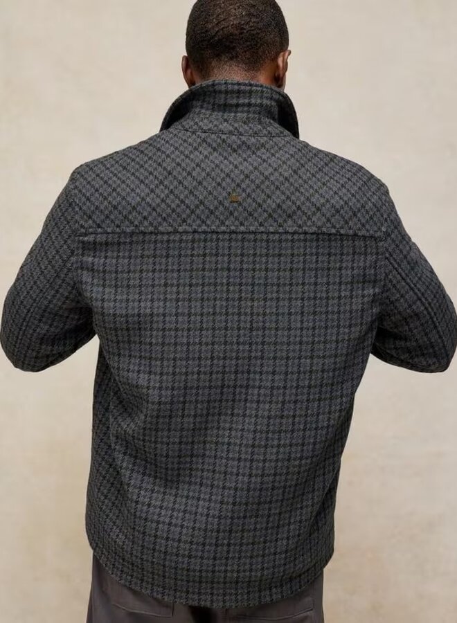 Jacket White Stuff Westgate à pied-de-coq bleu gris & vert khaki