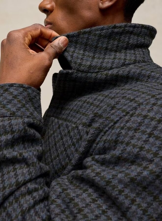 Jacket White Stuff Westgate à pied-de-coq bleu gris & vert khaki
