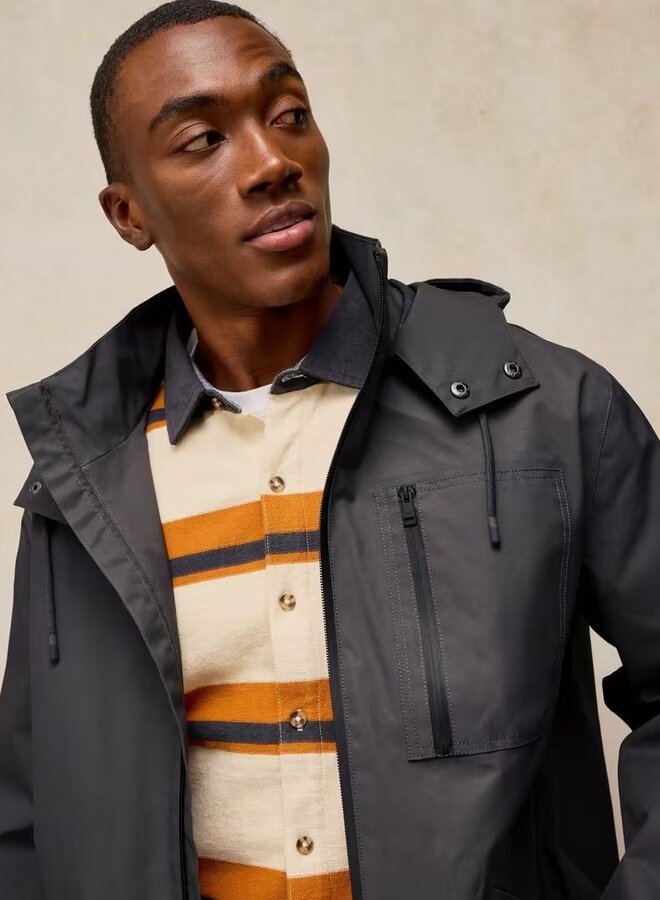 Manteau White Stuff Widnes à capuche gris charcoal