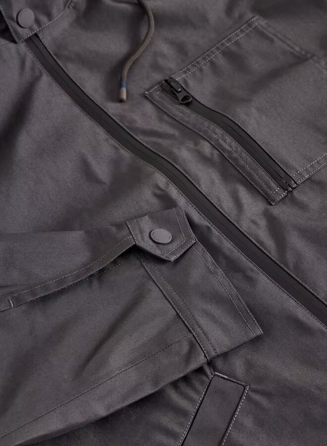 Manteau White Stuff Widnes à capuche gris charcoal