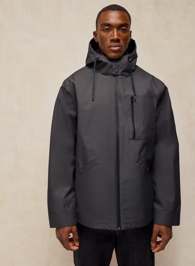 Manteau White Stuff Widnes à capuche gris charcoal