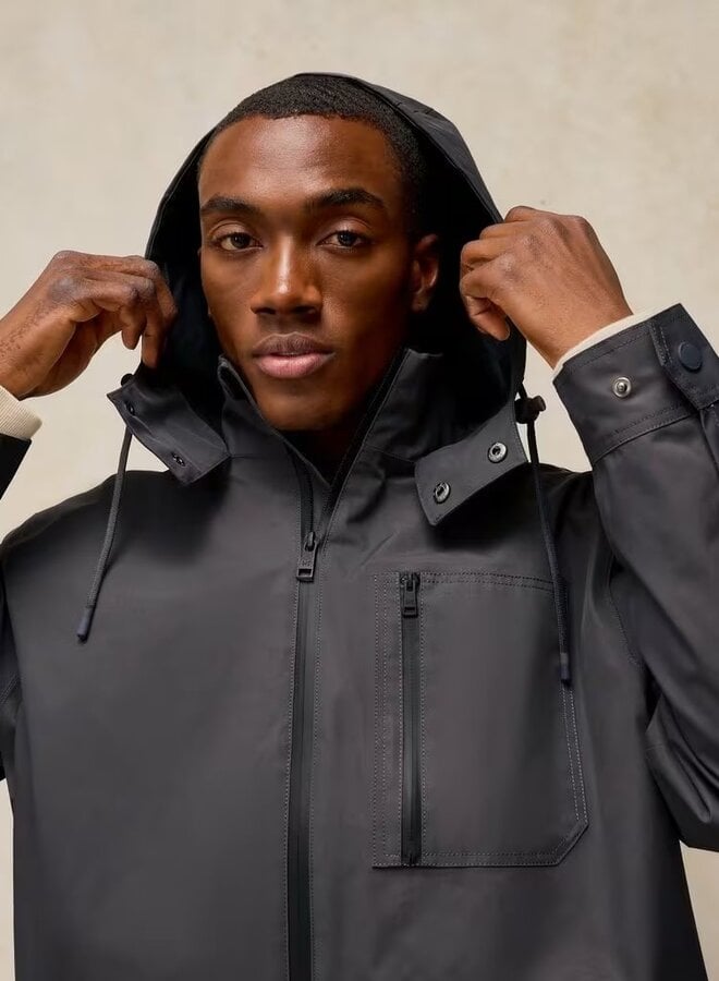 Manteau White Stuff Widnes à capuche gris charcoal