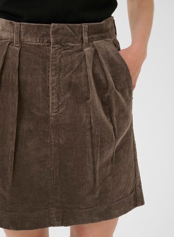 Jupe InWear Tori en corduroy beige taupe