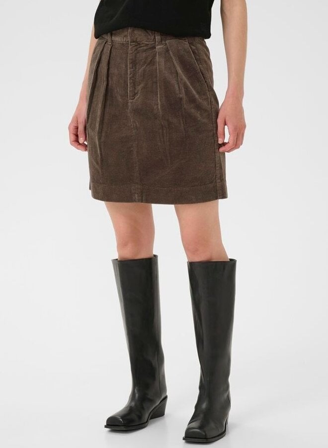 Jupe InWear Tori en corduroy beige taupe