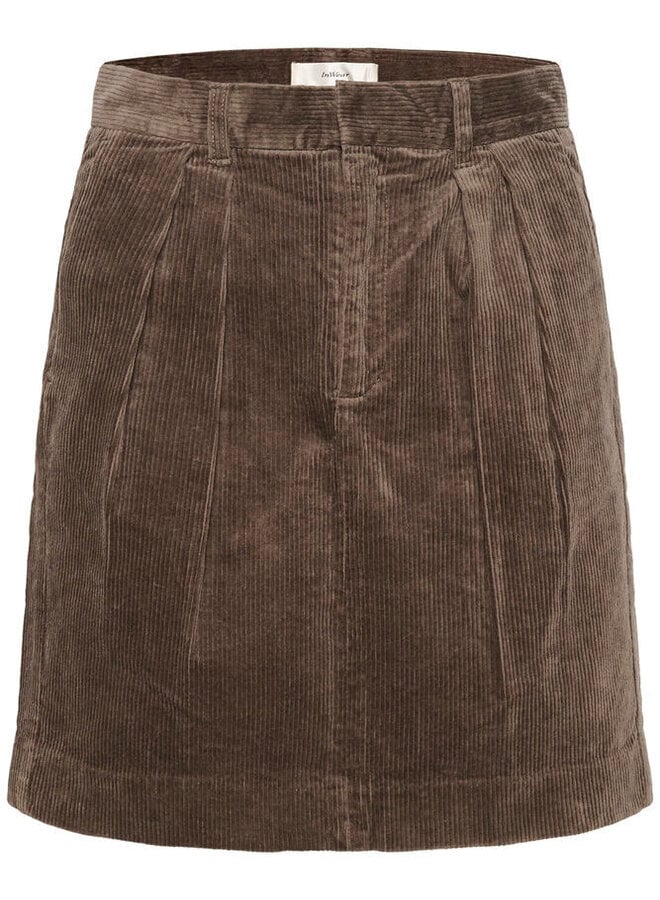 Jupe InWear Tori en corduroy beige taupe