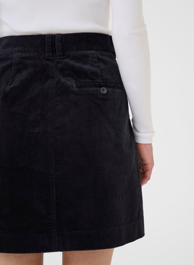 Jupe InWear Tori en corduroy bleu marine