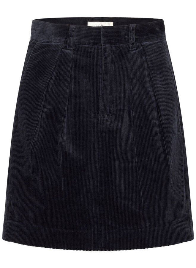 Jupe InWear Tori en corduroy bleu marine