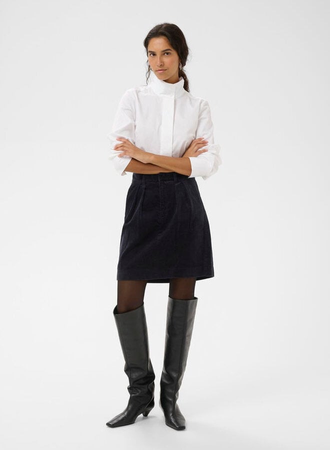 Jupe InWear Tori en corduroy bleu marine