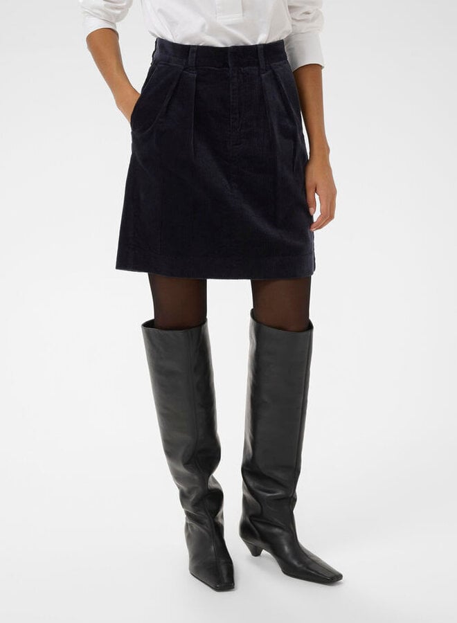 Jupe InWear Tori en corduroy bleu marine