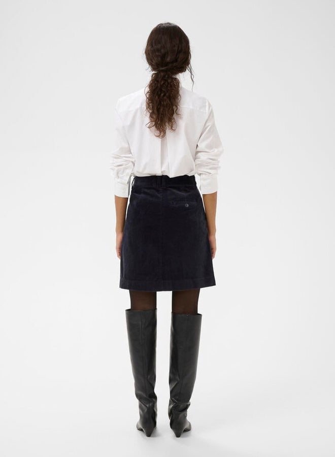 Jupe InWear Tori en corduroy bleu marine