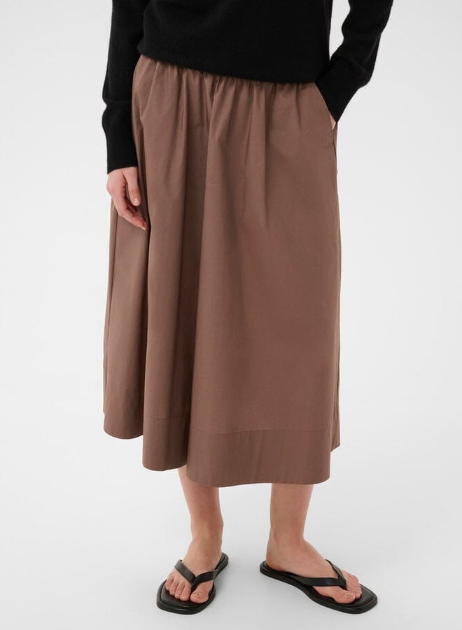 Jupe InWear Gloria Daffodil à taille élastique brun taupe