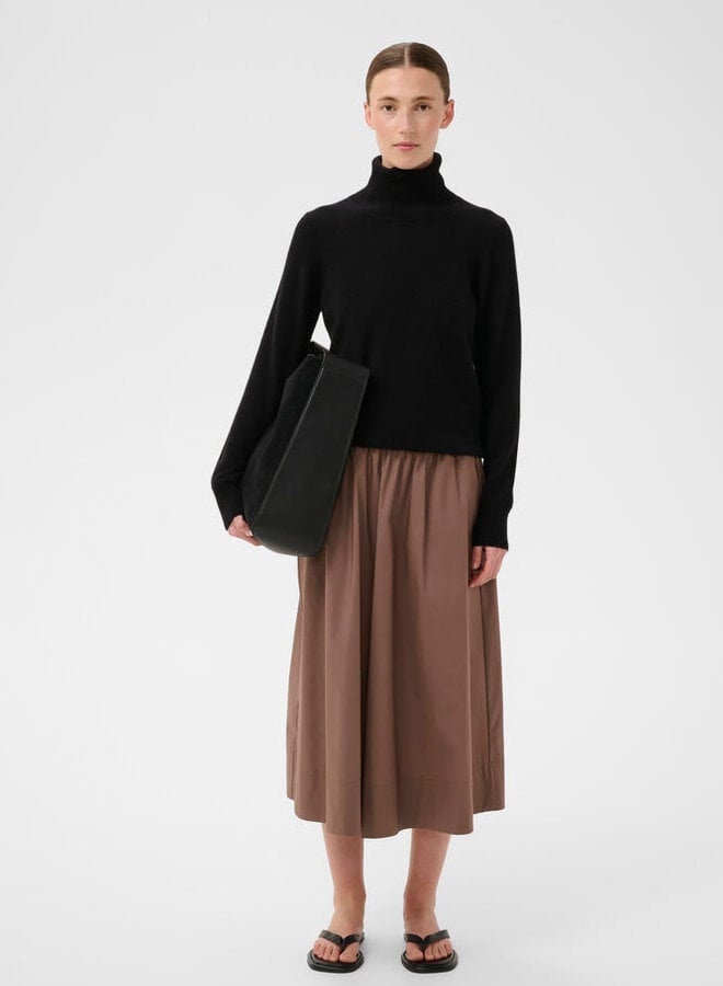 Jupe InWear Gloria Daffodil à taille élastique brun taupe