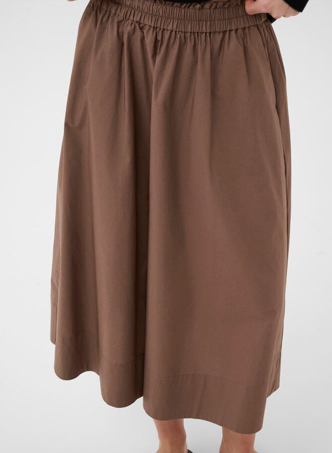 Jupe InWear Gloria Daffodil à taille élastique brun taupe