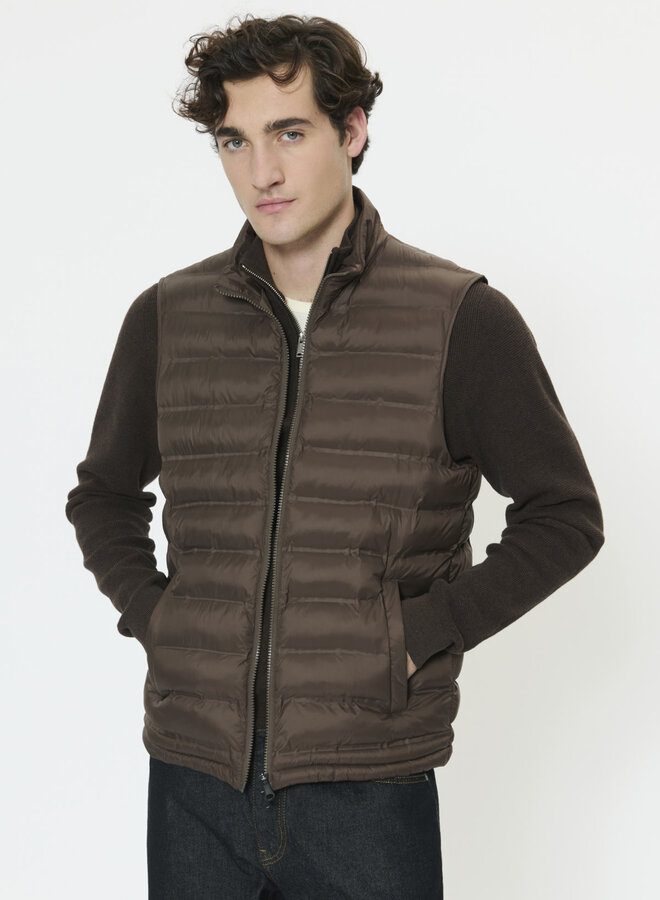 Veste Matinique Salvatore sans manches matelassée brune