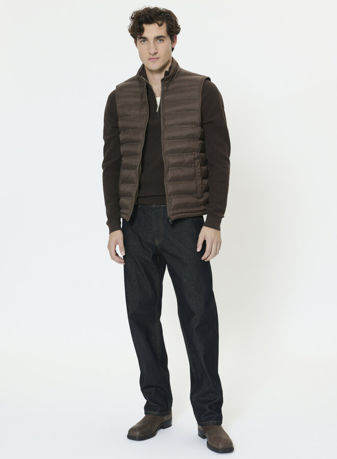 Veste Matinique Salvatore sans manches matelassée brune