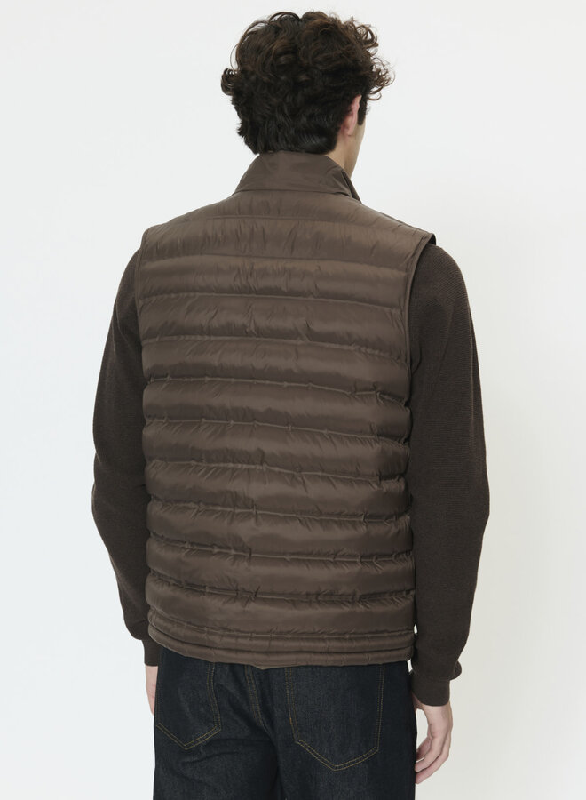 Veste Matinique Salvatore sans manches matelassée brune