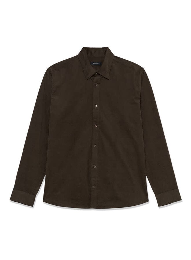 Chemise Matinique Christaldo à 2 poches à rabats brun chocolat