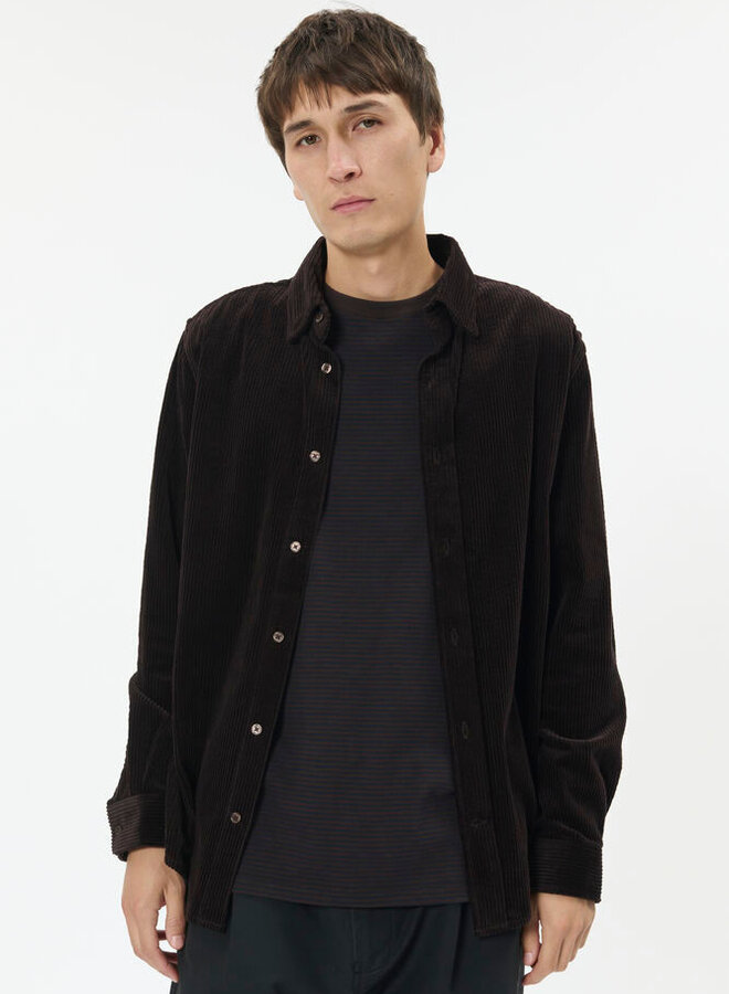 Surchemise Matinique Brize en corduroy brun chocolat
