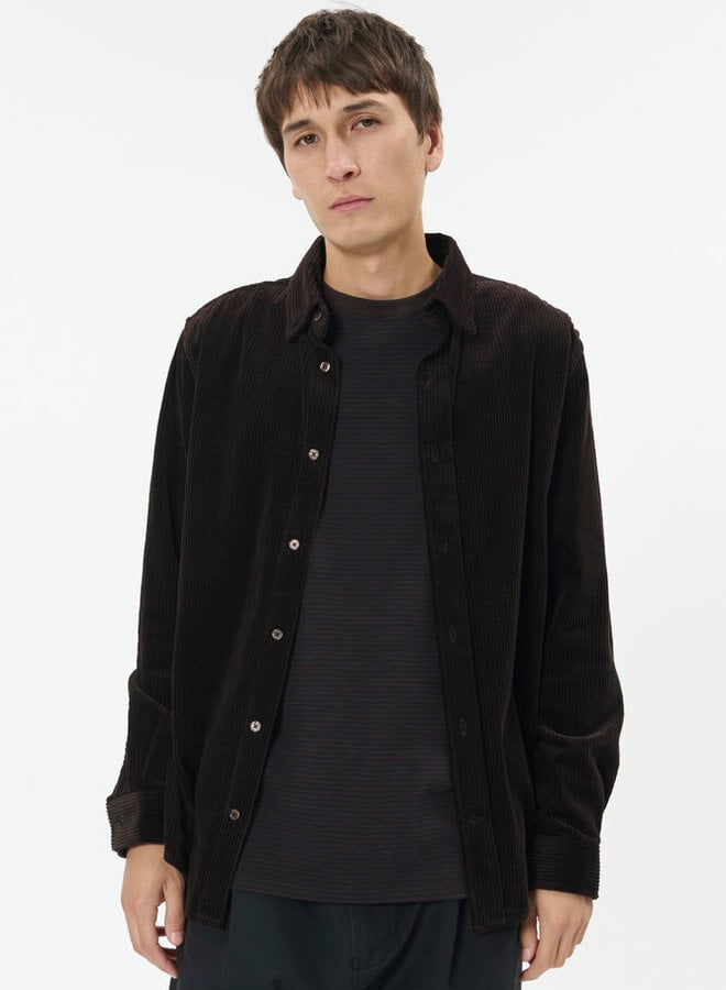 Surchemise Matinique Brize en corduroy brun chocolat
