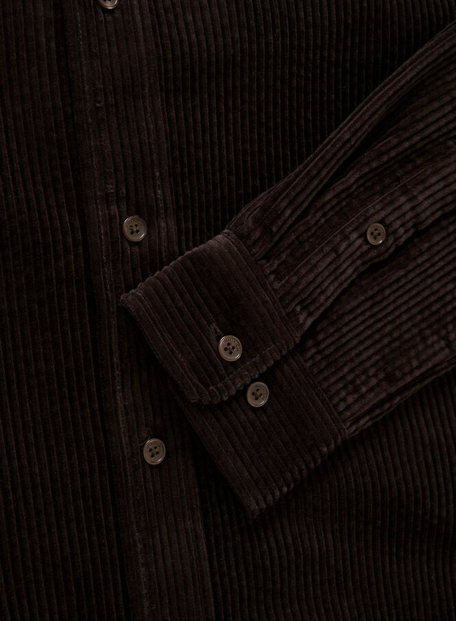 Surchemise Matinique Brize en corduroy brun chocolat