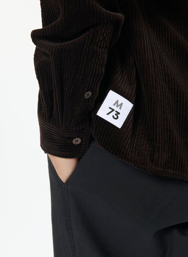 Surchemise Matinique Brize en corduroy brun chocolat