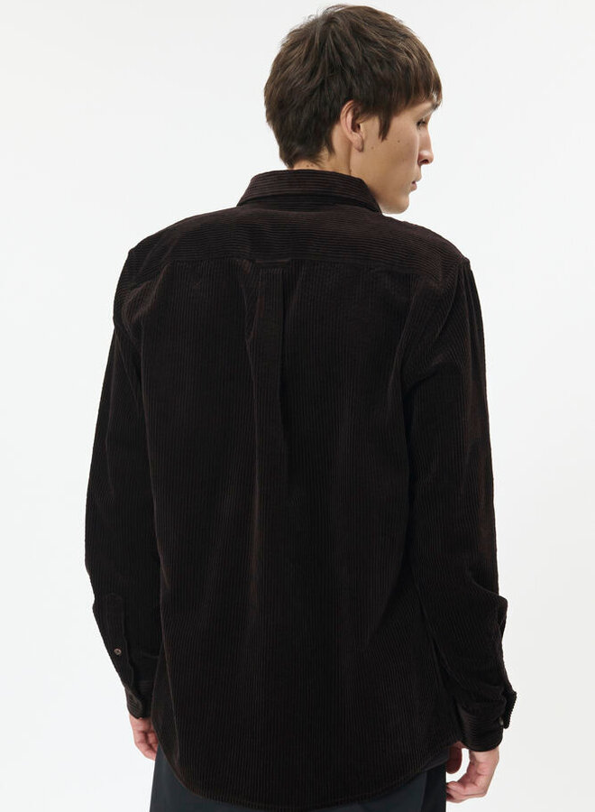 Surchemise Matinique Brize en corduroy brun chocolat