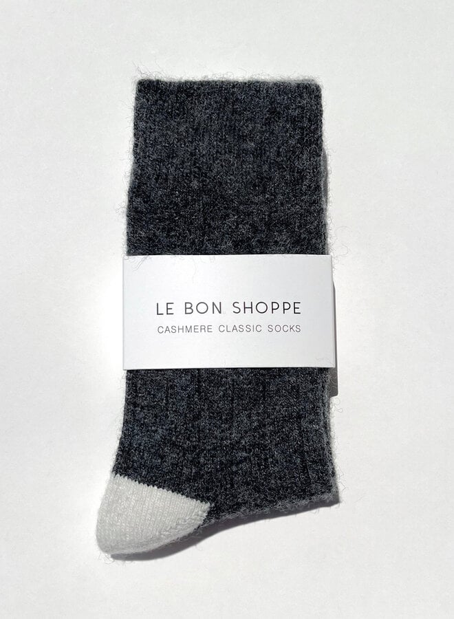 Bas Le Bon Shoppe Classic Cashmere gris charcoal