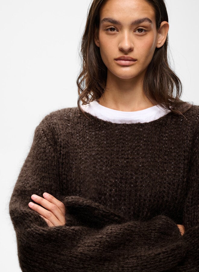 Chandail InWear Jetra en mohair brun