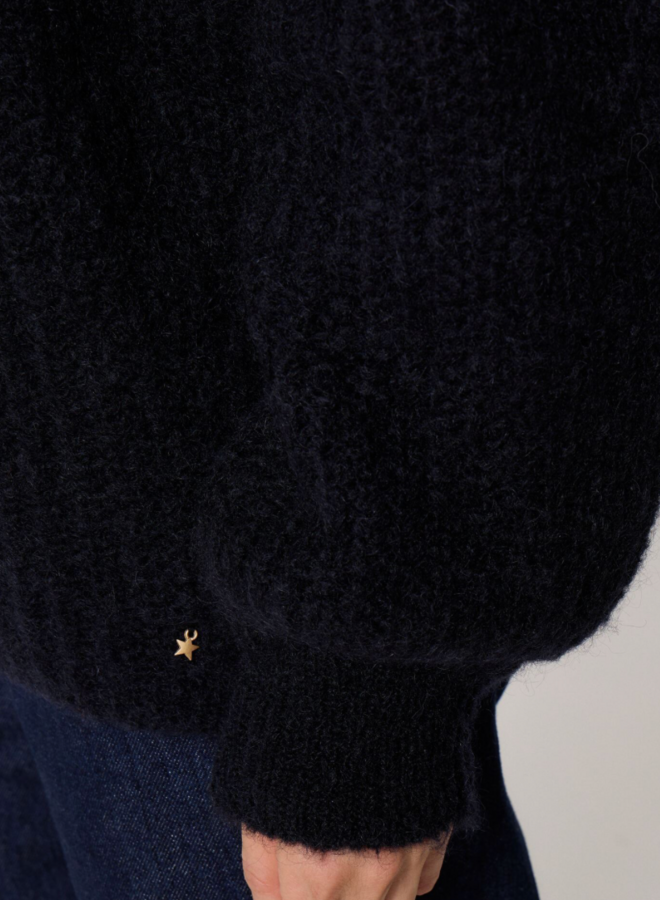 Tricot Des Petits Hauts Burma moelleux bleu marine