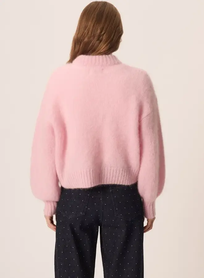 Tricot Des Petits Hauts Alex moelleux rose dragée