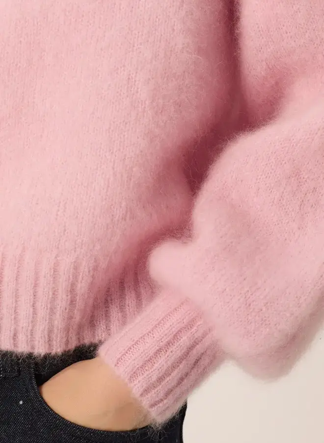 Tricot Des Petits Hauts Alex moelleux rose dragée