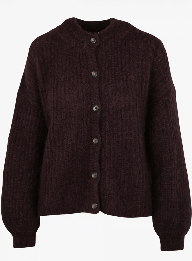 Cardigan Des Petits Hauts Alma moelleux prune