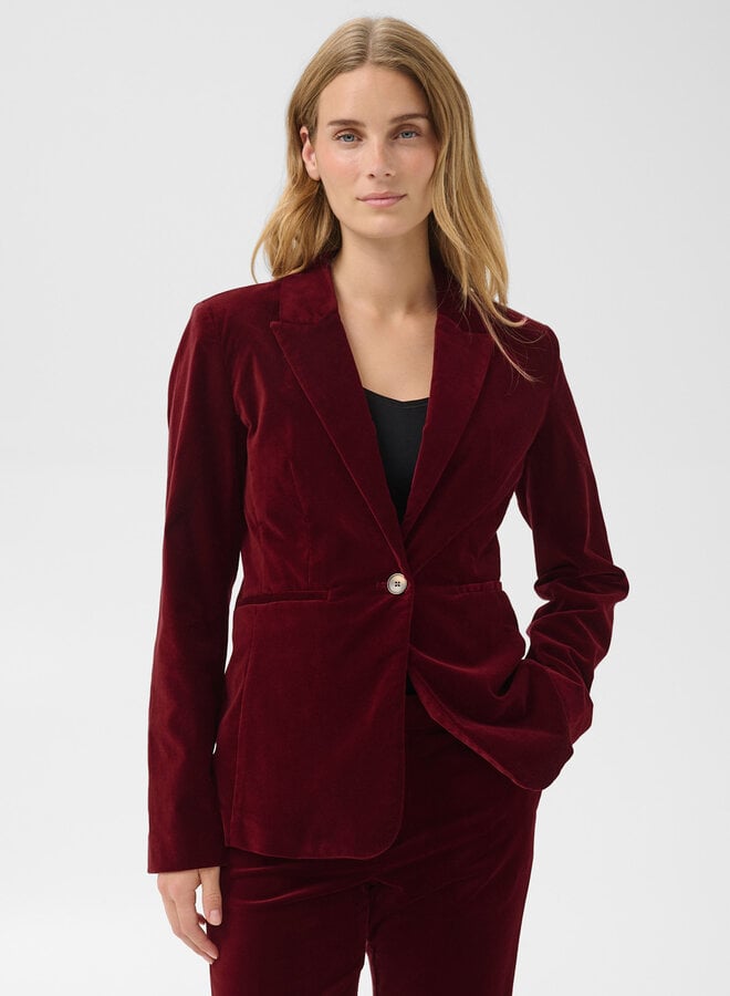 Veston Part Two Dahlia en velours rouge