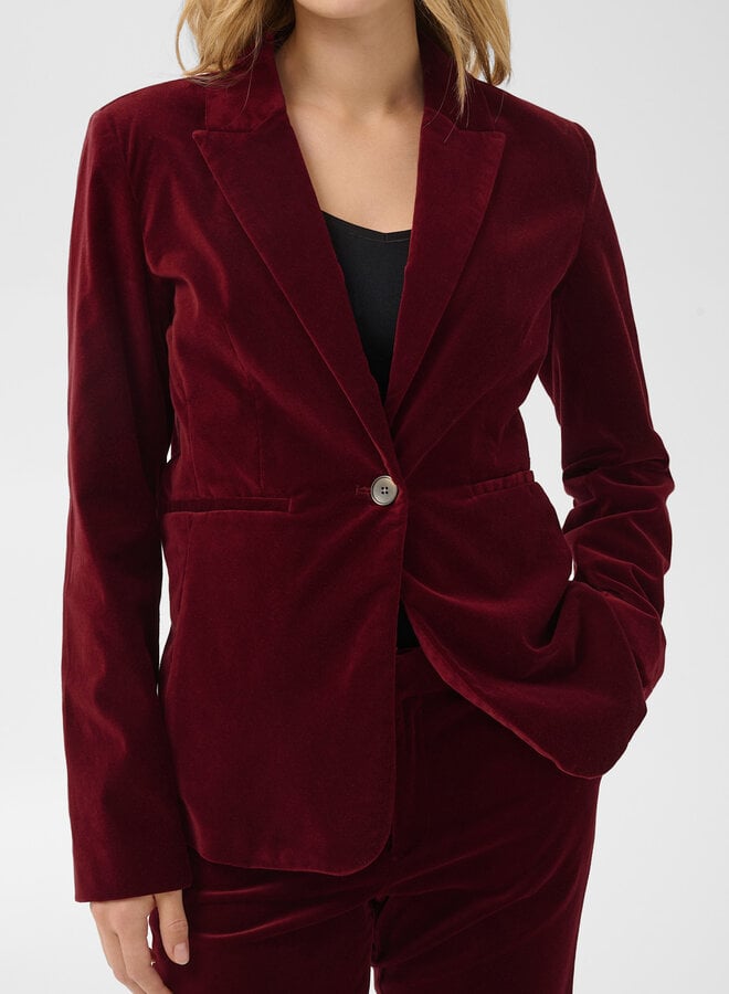 Veston Part Two Dahlia en velours rouge