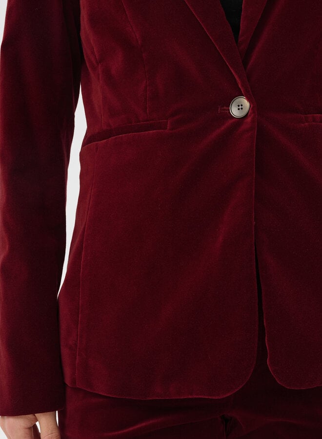 Veston Part Two Dahlia en velours rouge