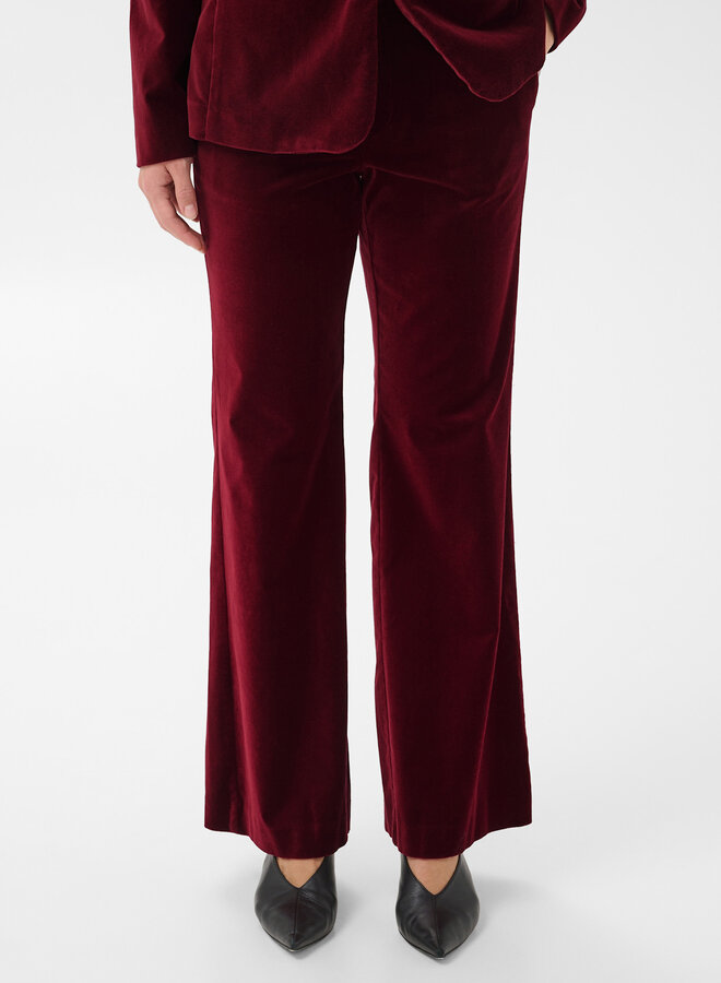 Pantalon Part Two Daimi en velours rouge