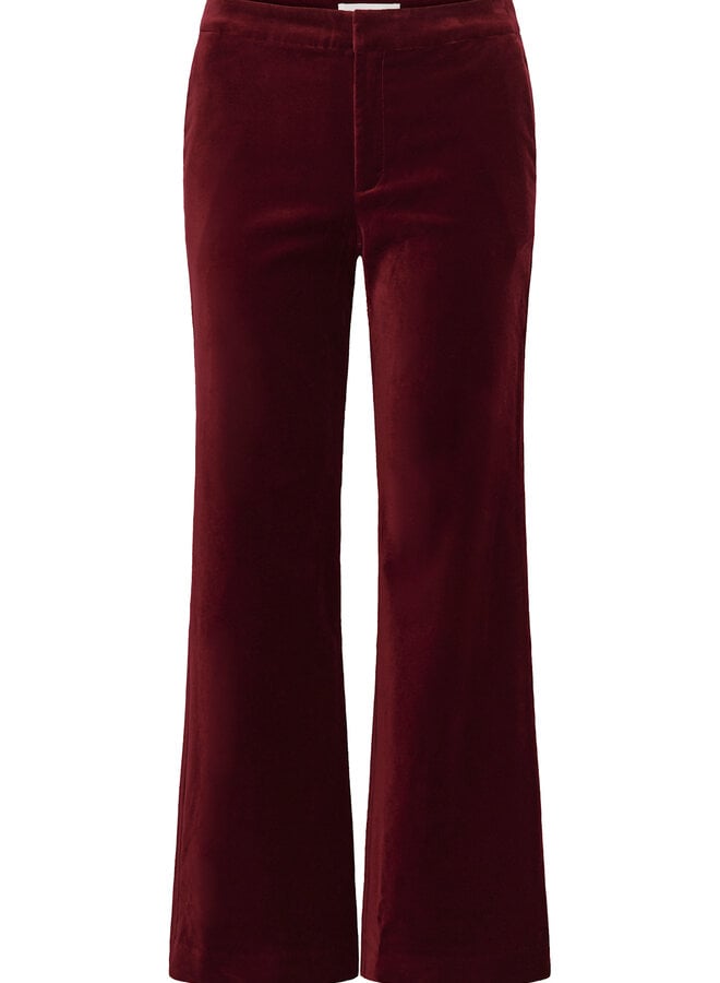 Pantalon Part Two Daimi en velours rouge