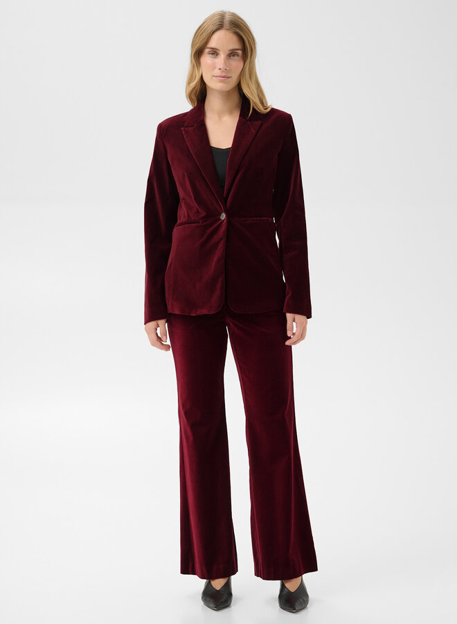 Pantalon Part Two Daimi en velours rouge