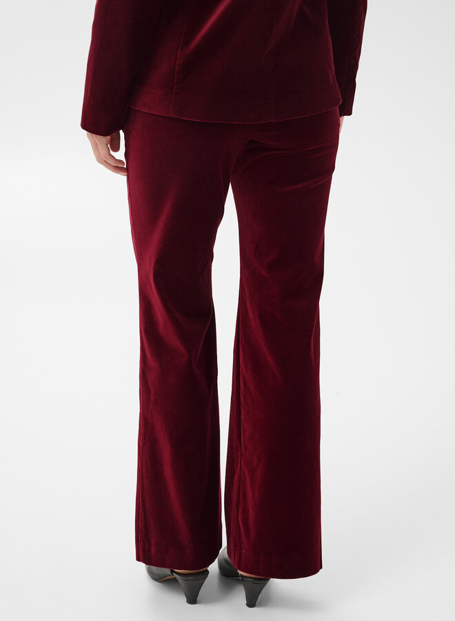 Pantalon Part Two Daimi en velours rouge