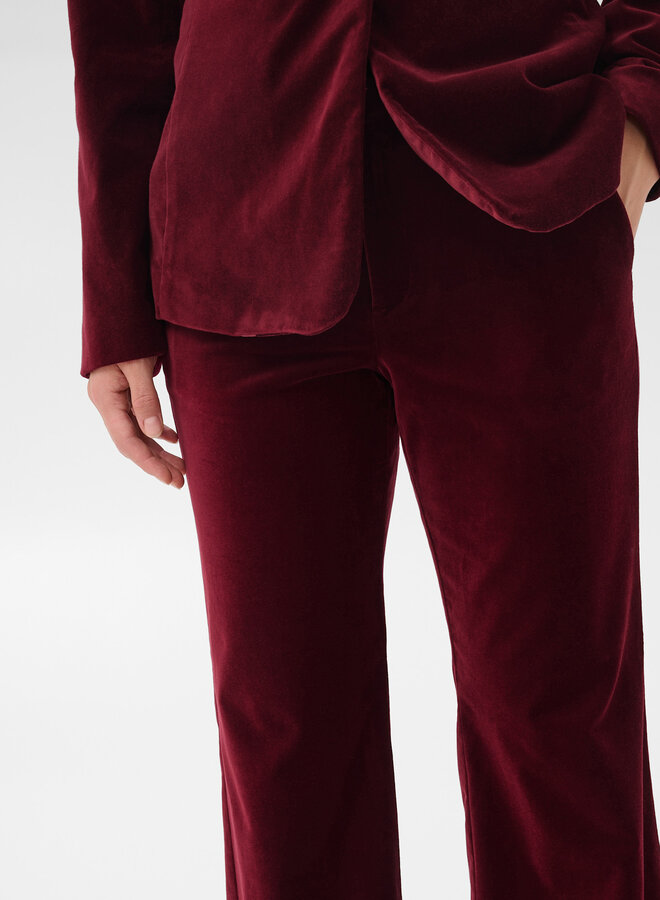 Pantalon Part Two Daimi en velours rouge