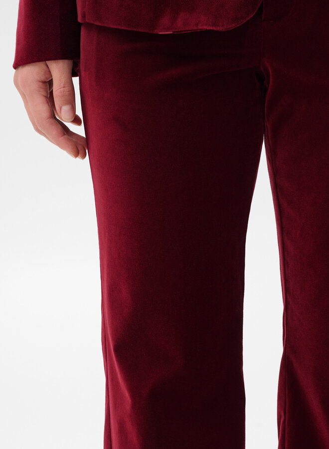 Pantalon Part Two Daimi en velours rouge