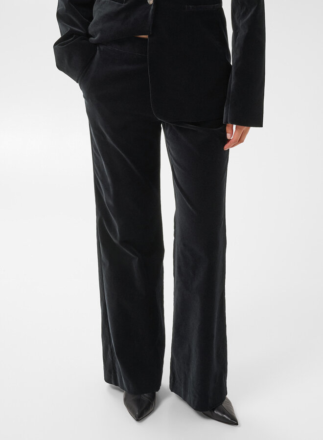 Pantalon Part Two Daimi en velours noir