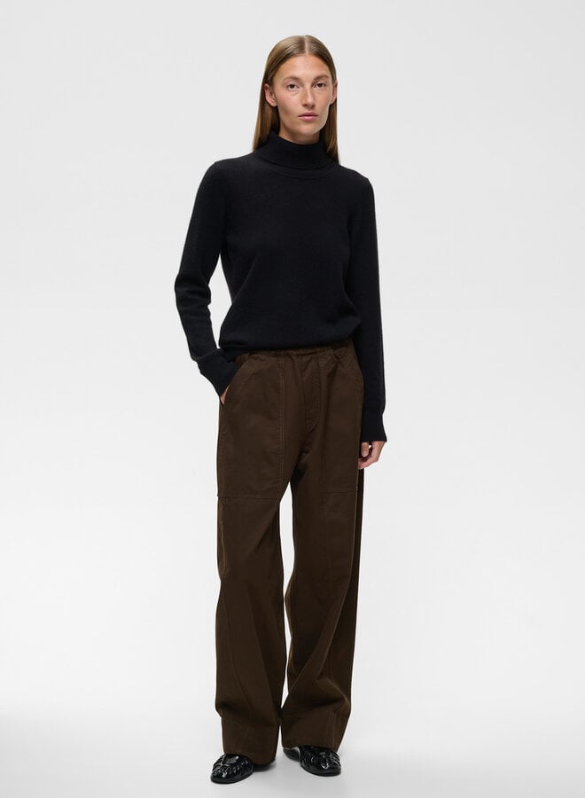 Pantalon InWear Haiko à taille élastique ample brun chocolat