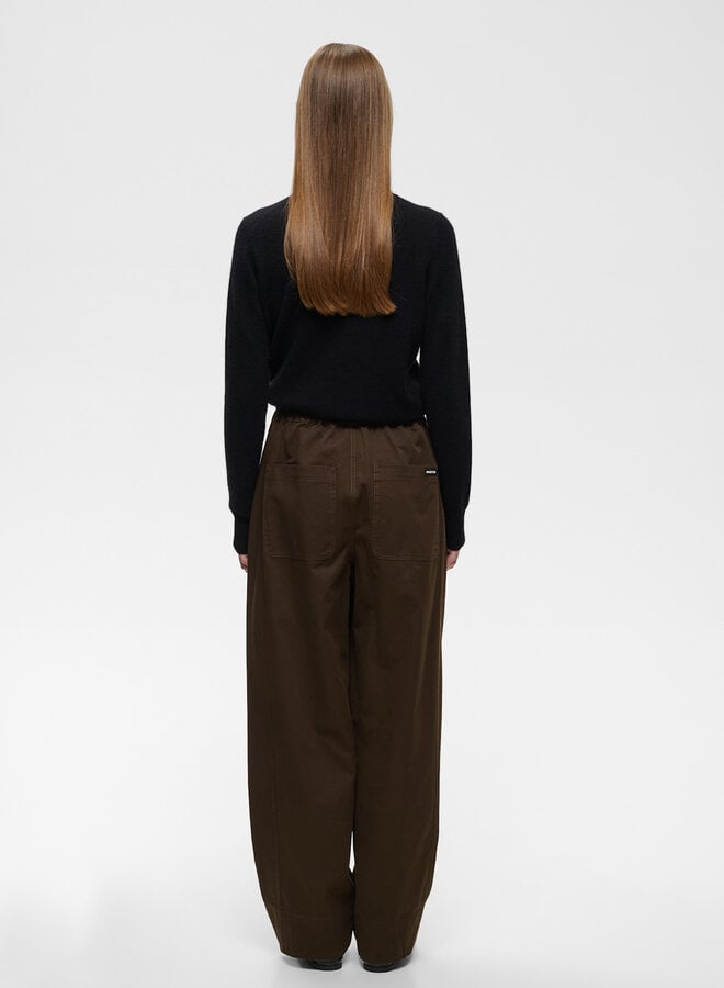 Pantalon InWear Haiko à taille élastique ample brun chocolat