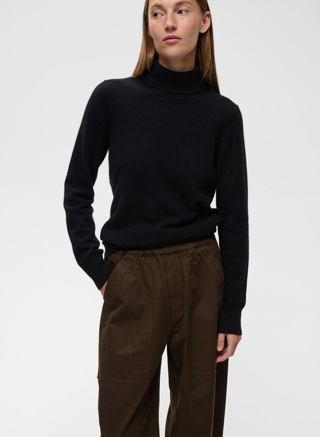 Pantalon InWear Haiko à taille élastique ample brun chocolat